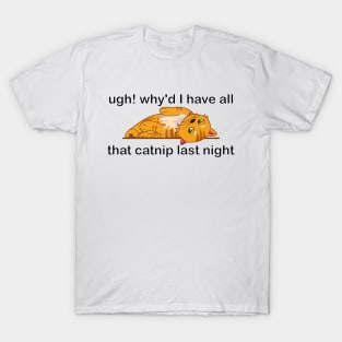 ugh! why'd I have all that catnip last night T-Shirt